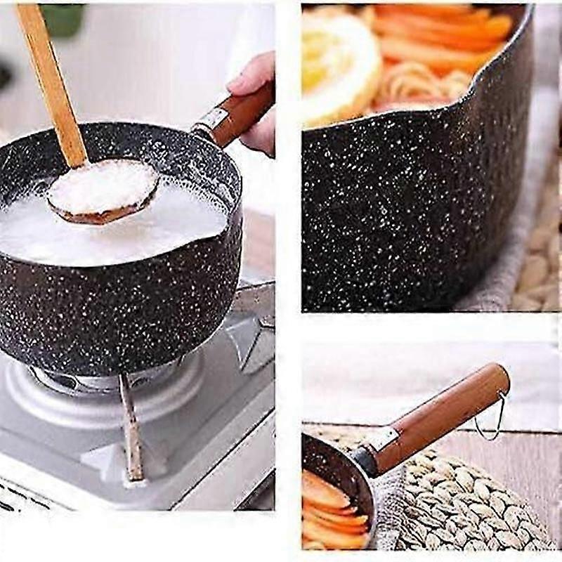 18 cm saucepan granite coated non-stick cooking pot aluminum