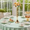 10Pcs Gold Candle Holders, European Iron Candle Stand, Elegant Candelabra, Tabletop Centerpiece for Wedding, Party, Home Decor