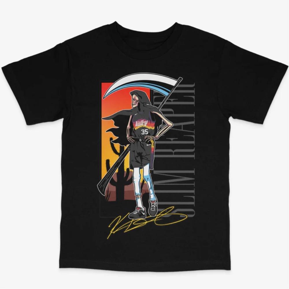 Kevin Durant Tee Phoenix Suns Cotton Tshirt Vintage Short Sleeves Sports Basketball Fans Training Tees Summer Kids/Men's T-shirt