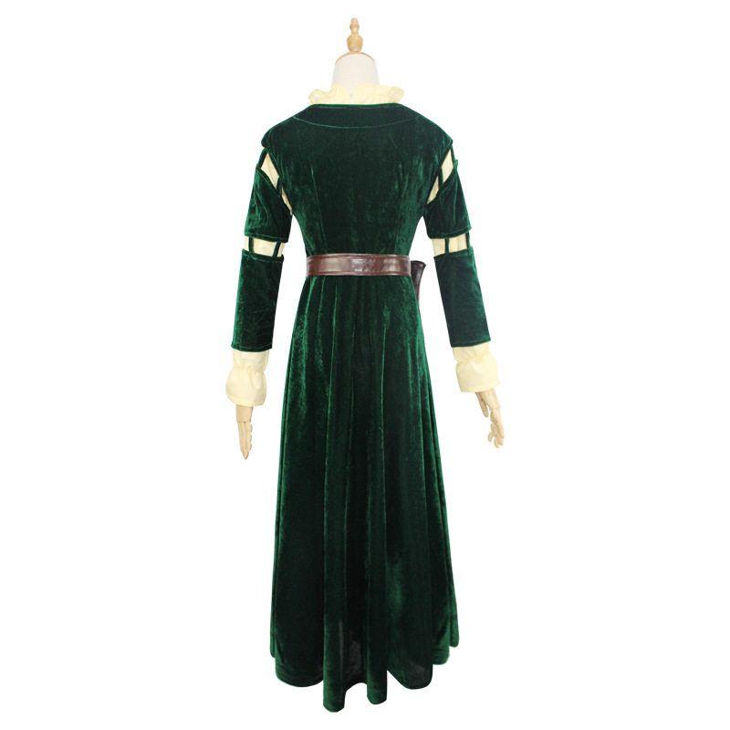 Merida Tapferes Mädchen Kleid Tapferes Mädchen Merida Cosplay Vollständiges Set auf Lager