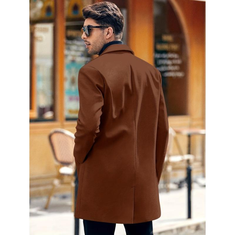 Male Streetwear Jackets Man's Solid Color Casual Outerwear And Coats Single Breasted Lapel Wool Men's Jacket For Spring Winter