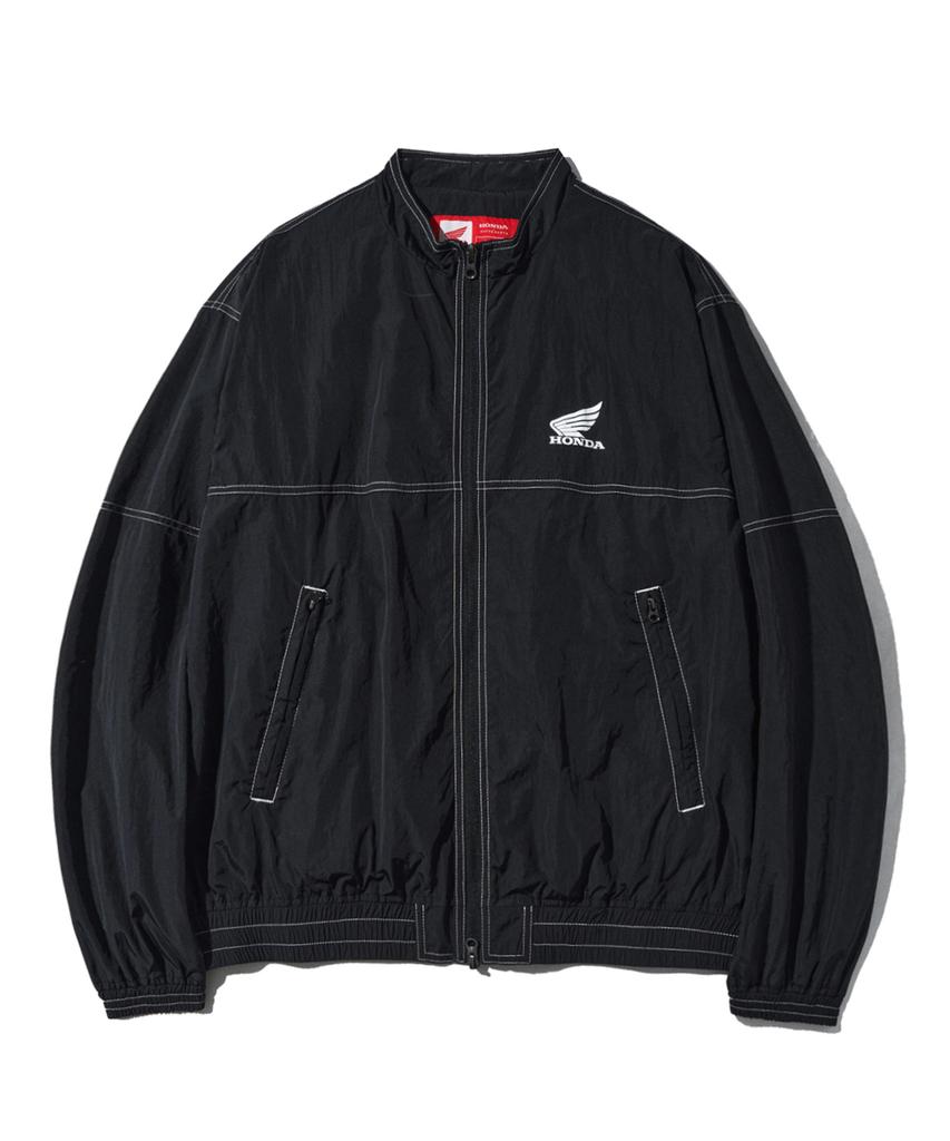 Phyps Motorcycle Honda Nylon Stitch Track Jacket_Black