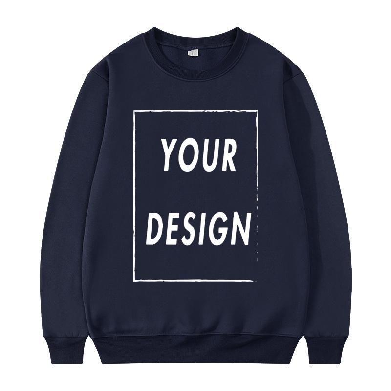 2025 New Unisex Hatless Sweatshirt Customize Your Logo Crew Neck Sweater Fashion Men's Women's Casual Sweater