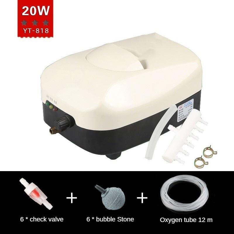 High Power Fish Tank Oxygen Air Pump Aquarium AC/DC Dual Purpose Aerator Pump Aquaculture Silent Oxygenator