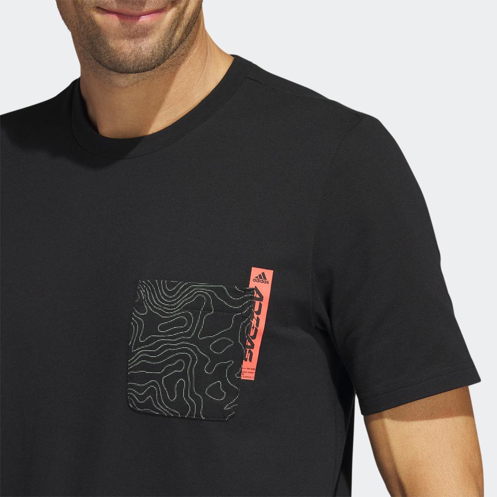 Adidas City Escape Graphic Pocket Tee Men Tops Black HR3003