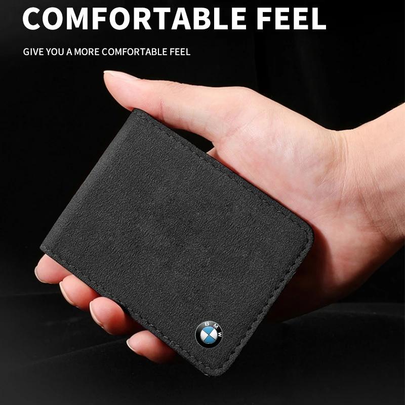 BAIL4 2025 Hot Car Driver License Suede Leather Bag Auto Driving Documents Wallet For BMW 50th E46 E90 E60 F30 F10 X1 X2 X3 X5 X4 X6 X