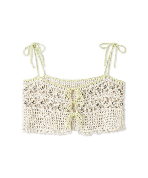 

Furfur Crochet Flower Bustier RWNT251127 IVR Women s