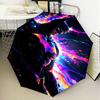 Bat In Colorful Artwork Umbrella Folding Umbrella, Automatic Umbrella 8-Frame for Travel, Camping Use Gift for Halloween Christmas