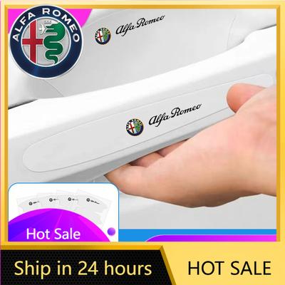 Car Stickers For Alfa Romeo 8Pcs Car Door Handle Sticker TPU Protective Door Bowl Film Decals Accessories For Alfa Romeo 4C 159