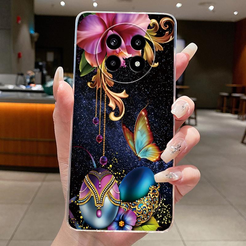 Cute Cat Casing For Realme 13+ 5G Phone Case RMX5000 Slim Transparent Silicone Shell Back Cover For Realme13 Plus TPU Funda Capa