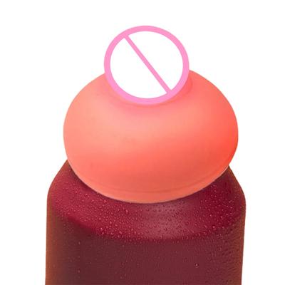 Soda Beverage Cup Lid Leakfree Strong Sealing Flexible Spoof Reusable Silicone Funny Beer Can Topper Party Favors