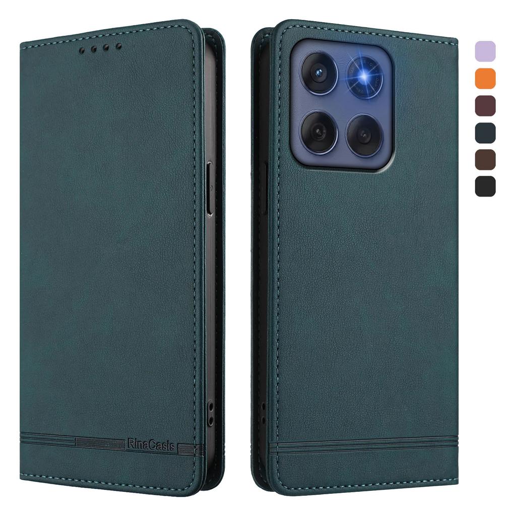 Für Motorola Edge 60 Fusion 5G/Motorola Edge 60 5G Hülle RINACASIS RC23 RFID-blockierendes Portemonnaie Ständer PU-Leder Handyhülle