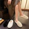 2025 Winter Wool Slippers Women Curly Sheep Fur Flat Shoes Warm Cozy Slip On Pantuflas House Slides Femme Cotton Lambswool Mules