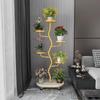 Black 5-Tier Movable Metal Plant Stand