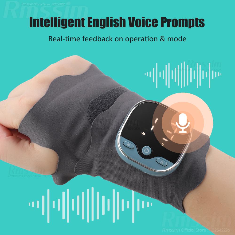 Electric Heating Wrist Massager 5 Levels Hot Compress 3 Levels Vibration Massage Wrist Guard Band Carpal Tunnel