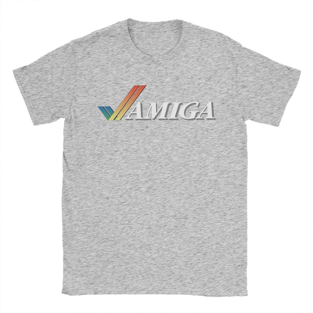 Unisex TShirts Commodore Amiga Logo Casual Cotton Tee Shirt Short Sleeve T Shirt Round Collar Tops Graphic Printed