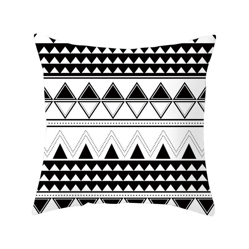 New Black And White Geometric Portrait Pillow Cover Home Sofa Office Pillow Cushion Cover Premium Durable Quality