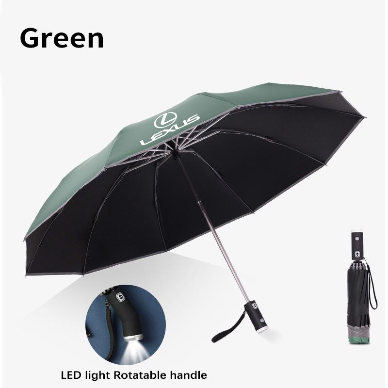 AABFZ1 For Lexus F Sport ES200 ES300 RX300 GS300 IS300 LS500h LX570 CT200h Car Led Light Automatic Folding Windproof Sunshade Umbrella