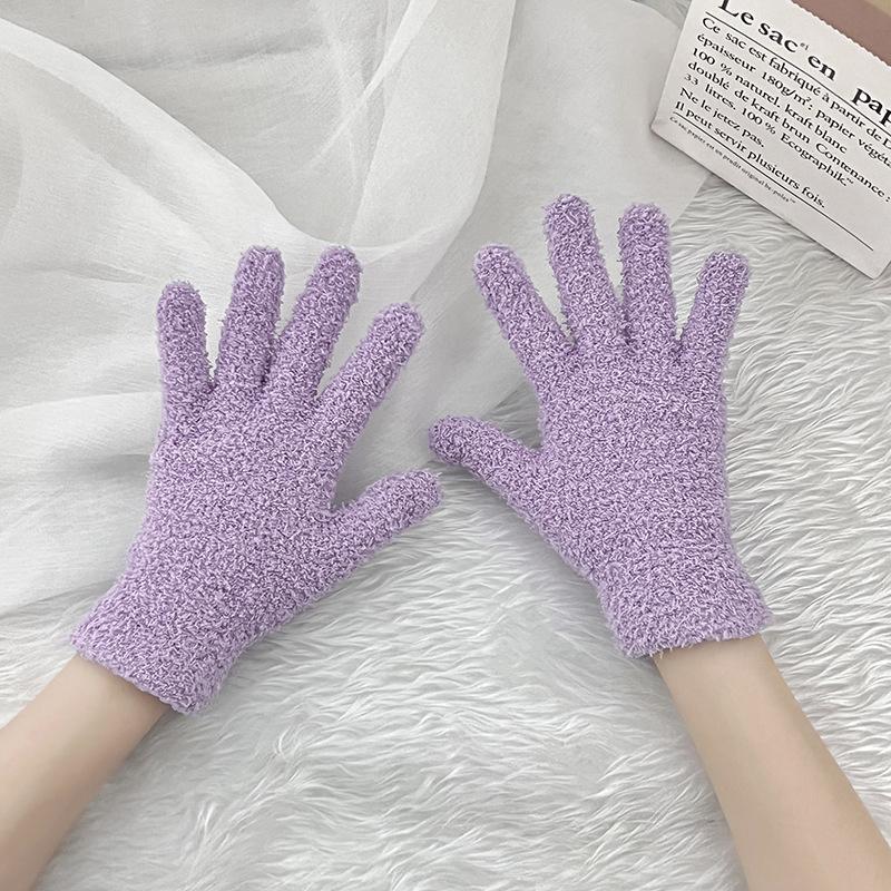

1 пара милых модных теплых перчаток, студенческие перчатки против пиллинга для письма из кораллового флиса, практичные перчатки с сенсорным экраном, минималистичный зимний подарок