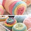 100g/Ball Rainbow Color Cotton Yarn Dyeing 5-strands Thick Wool Line DIY Knitting Crochet Sweater Scarf Cushion Blanket Thread