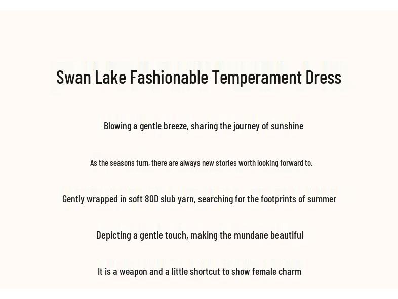 Demana Black Swan Dance Summer Lapel Waist-Cinching Midi Dress