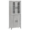 VidaXL Buffet haut Sonoma gris 69,5x34x180 cm Bois d'ingénierie 3198215