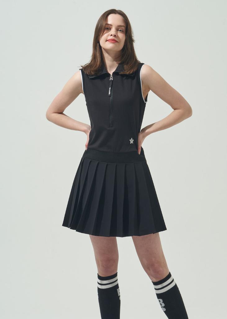 BLUDOT Collar Point Sleeveless Dress_Bk