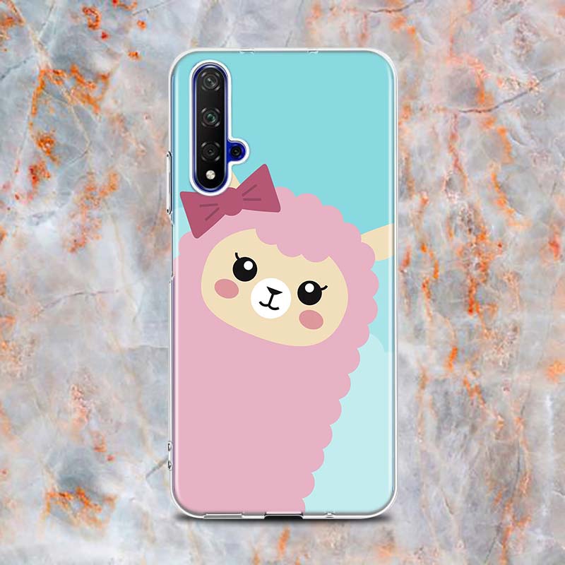 Llama Alpacas Animal Silicone Cover For Honor 20 20S 20E 8 8A Prime 8X MAX 8C 8S 7A 7C 7S Pro Phone Case
