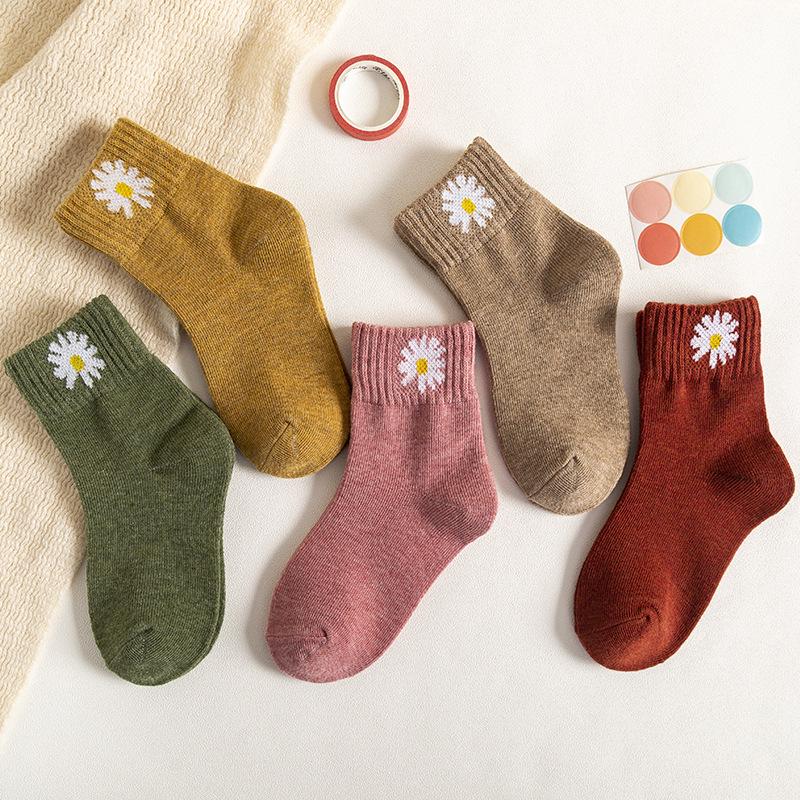 Preppy Mid-Calf Cotton Socks: Cute, Breathable, Two-Stripe Design for Boys & Girls, Perfect for Spring & Autumn