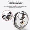 1/2PCS Round Stainless steel Heavy Duty Key Lock Security Padlock Outdoor Gym Safely Door Lock Anti-theft Tools