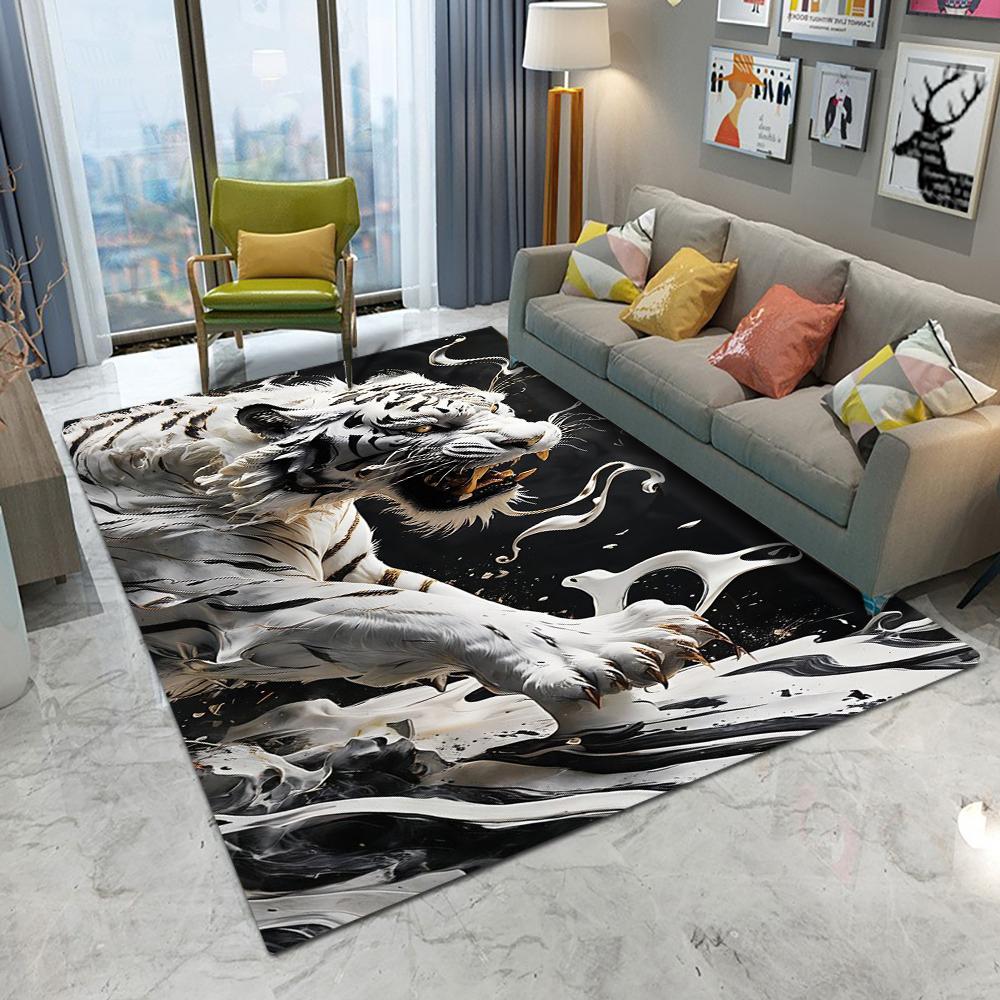 Χαλί Φλόγα Άγρια Τίγρη Ευρωπαϊκού Στυλ Σαλόνι Καναπές Υπνοδωμάτιο Γραφείο Κουζίνα Χαλάκι Πόρτας Εισόδου Αντιολισθητικό Διακοσμητικό Σπιτιού Χαλί