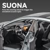 1/24 Scale Tesla Model3 Towing RV Alloy Model, Open Door Car Ornaments for Children's Sound and Light Toys To Give Gifts To Boys