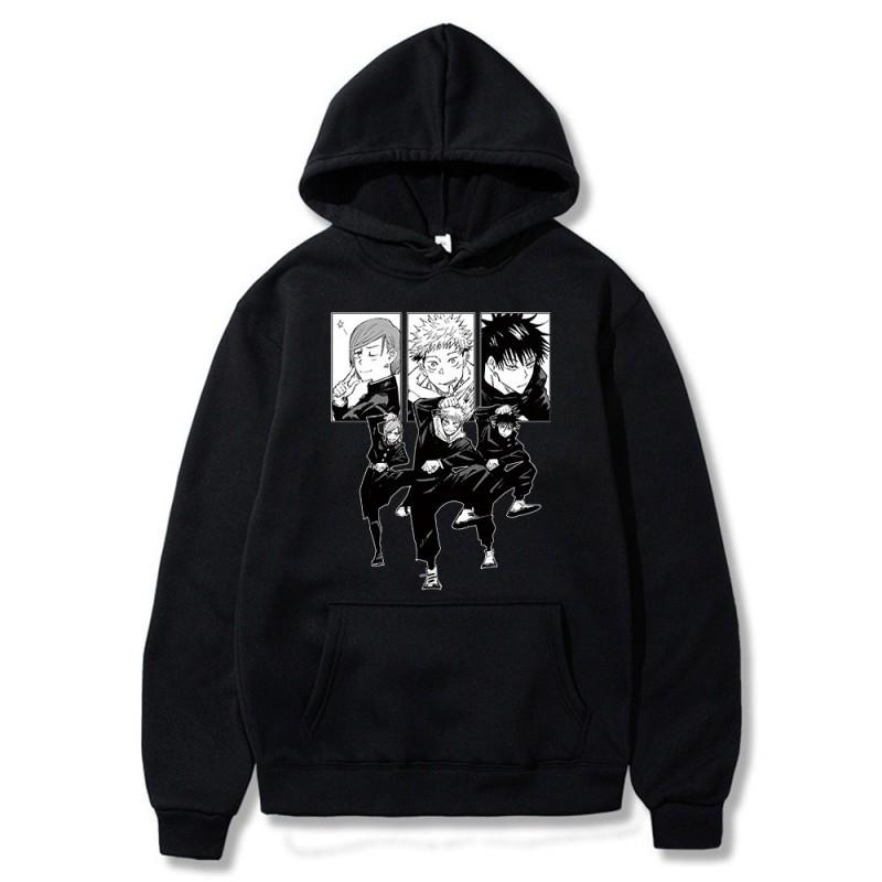 Anime Hoodie Jujutsu Kaisen Printed Sweatshirt Unisex Long Sleeve Pullover Casual Streetwear