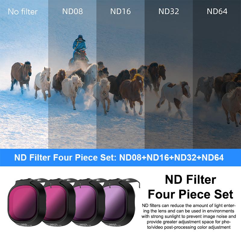 Kit de filtres pour objectif de drone pour Neo2 Filtre ND Kit Filtre ND8 ND16 ND32 Filtre CPL UV Filtre anti-reflets pour caméra Accessoires de drone