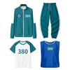 4 Pcs/Set Korean Game Cosplay Costume Squid Series Tracksuit Sweatshirt Jacket Pants