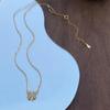 Lucky Four-Leaf Clover Sterling Silver Diamond Pendant Necklace – Elegant, Light Luxury Clavicle Chain for Women