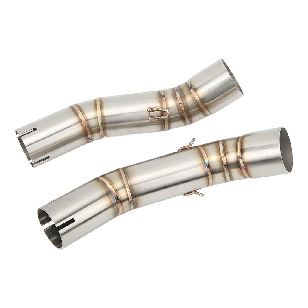 Motorcycle Middle Exhaust Pipe Stainless Steel Glossy Surface Replacement for YZF‑R1 2004‑2006