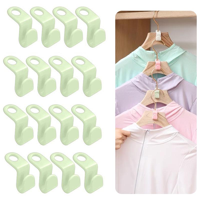 Wardrobe Hanger Hooks Organizer Connect Multifunction Cascading Plastic Bedroom Wardrobe Storage Space Saving Coat Hook