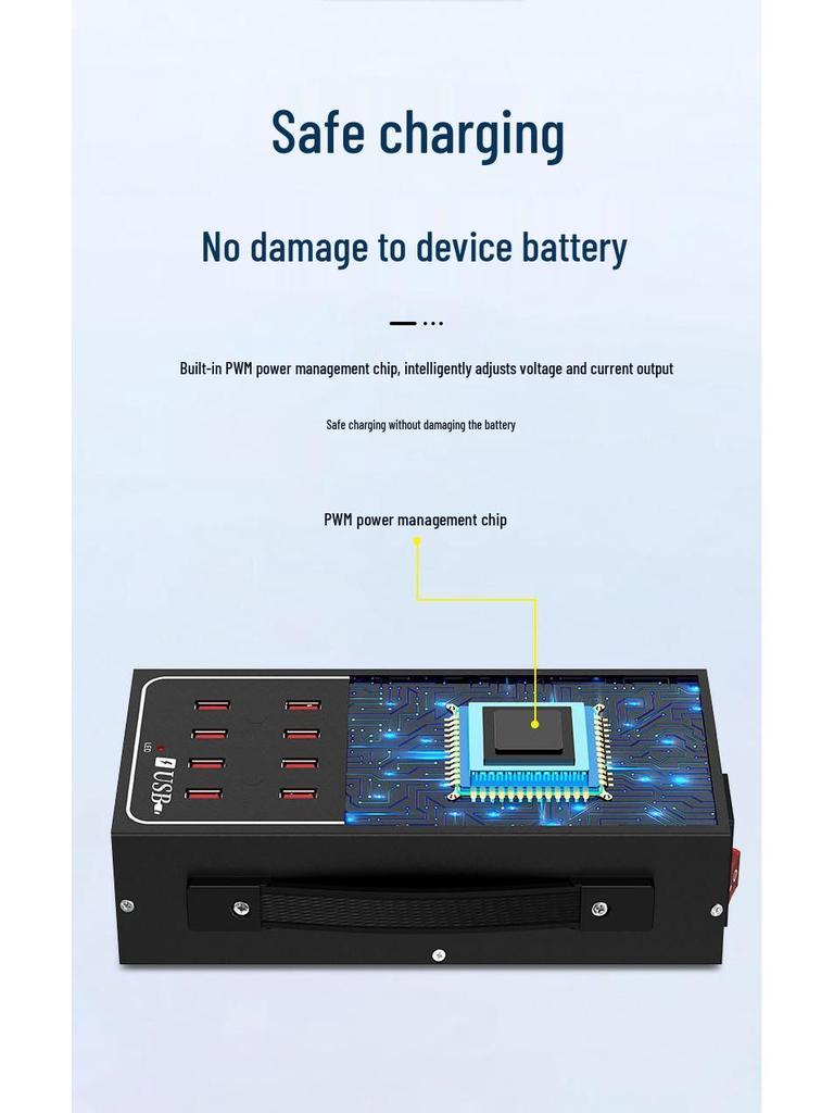 Ultra Power 300W Aluminum Alloy Multi-Port USB Charger (10, 20, 30, 40, 50, 60 Ports)
