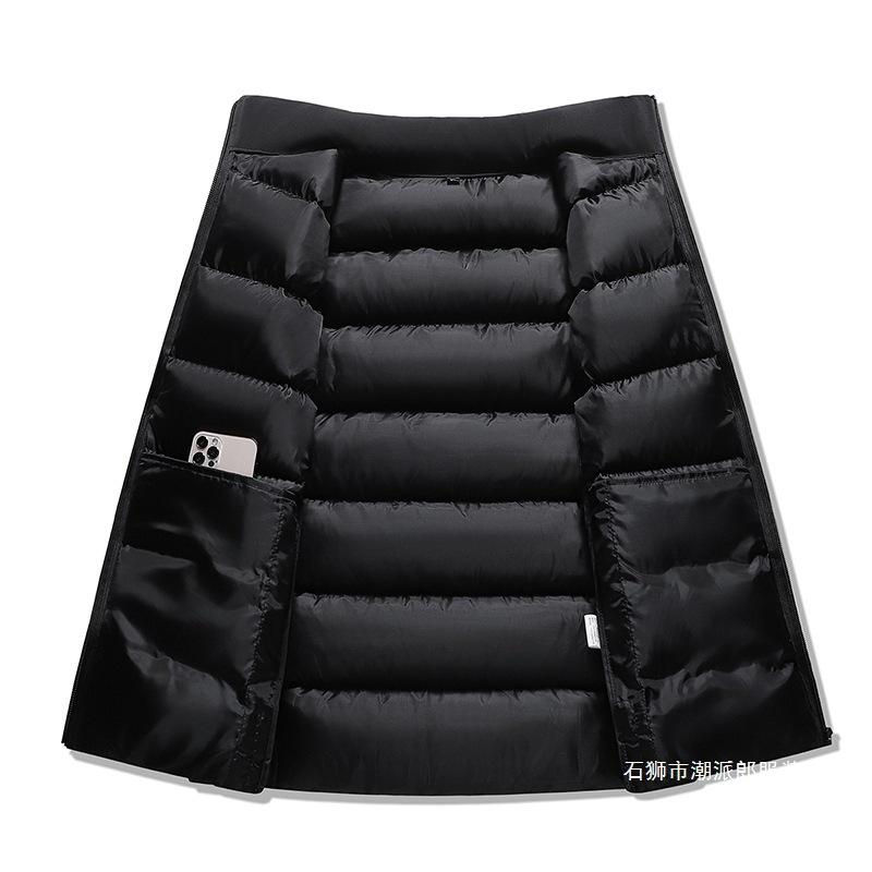 Winter men's casual vest vest vest men's autumn and winter trend thickened warm solid color vest