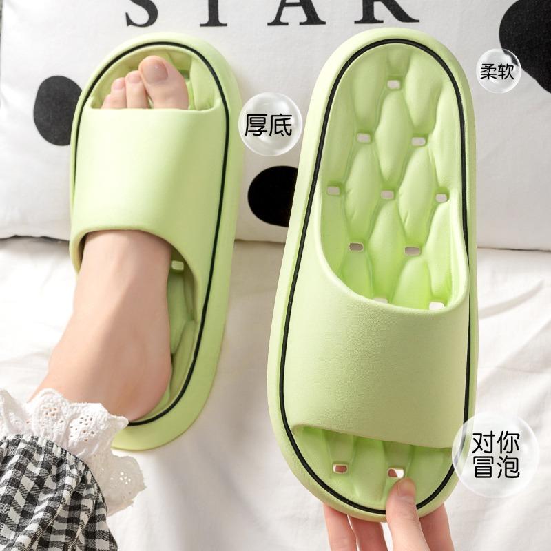 New eva bathroom bath special leaking slippers non-slip quick-drying silent home cool slippers