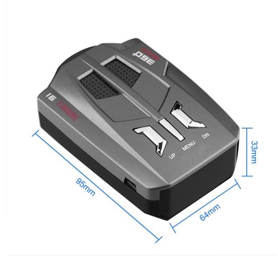Bil Kjøretøy Radarer Display Hastighetsdetektor LED Stemmekontroll Alarm Advarselsenhet