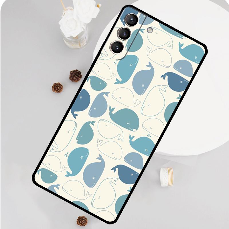 Baby Whale Phone Case For Samsung Galaxy S24 S26 Ultra S20 S21 S22 S23 S25 Plus S10 S25 FE Funda Cover