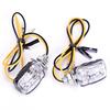 2X 6Led Motorcycle Mini Amber Turn Signal Lights Blinker Indicator Black 12V New