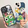 Keroro Frog Cool Gunsou Sergeant Phone Case For IPhone 16 15 14 13 12 11 Pro Max Plus Leather Shockproof Cover