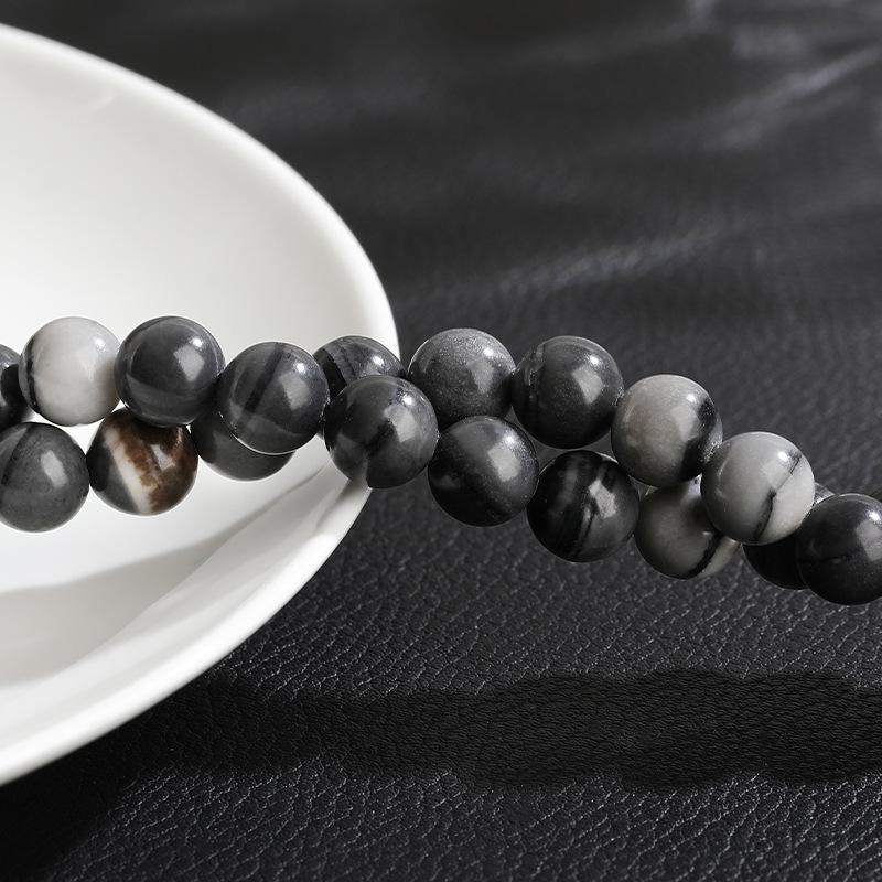 Natural Yixiantian Taiji Stone Round Beads Strands for DIY Jewelry Accessories