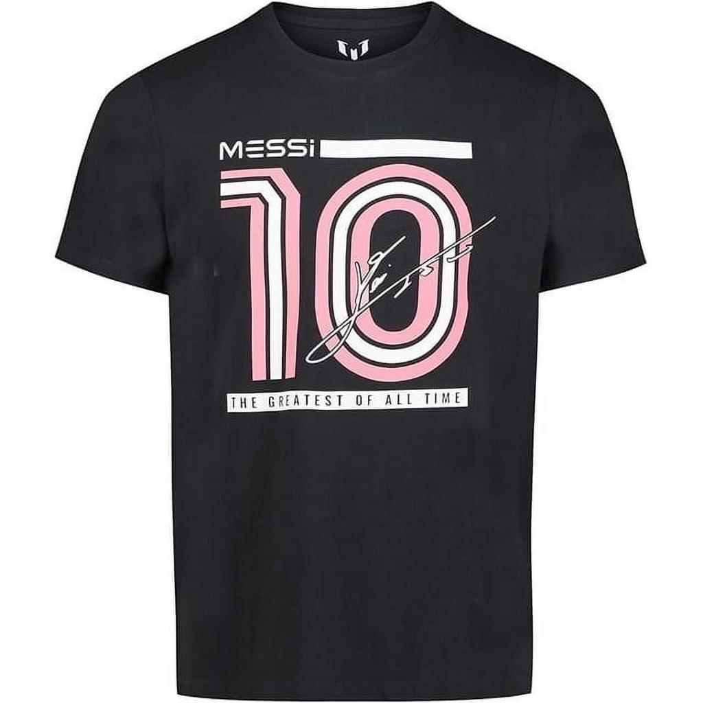 Messi Little Boys' 10 Signature Black Graphic T-Shirt. Sizes 2T, 3T & 4/4T. New!