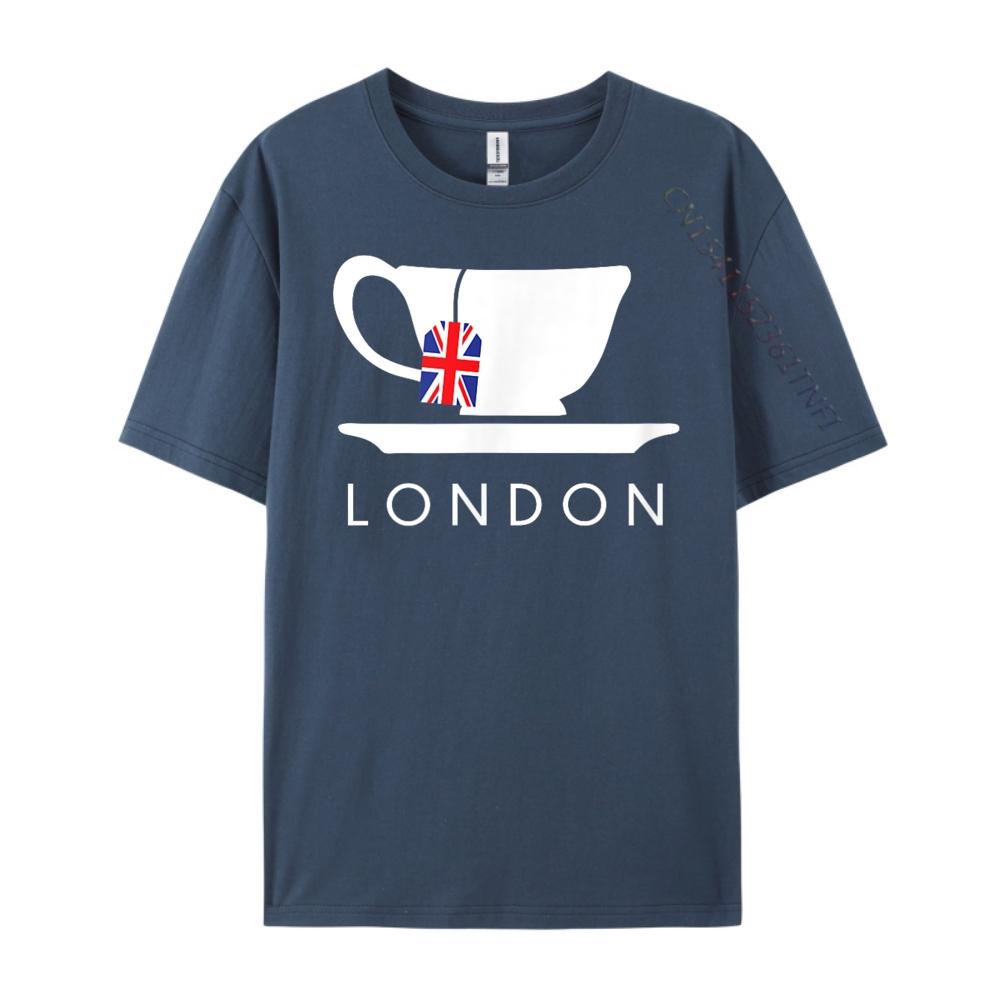 London Uk Tea Shirt Cool British Teacup Cotton Graphic Tees Short Sleeve Tee St Patricks Day Luxury
