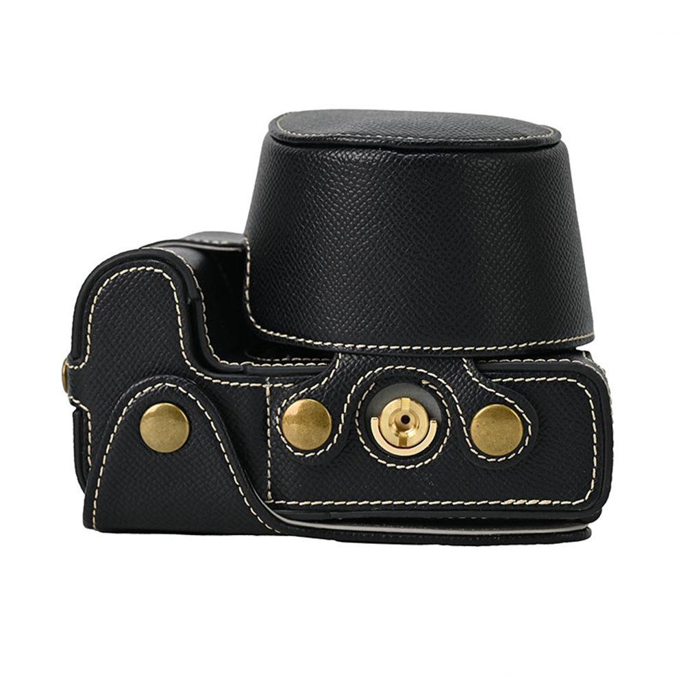 Z50II Palm Print PU Leather Camera Bag Case For Nikon Z50II Battery Opening Protective Cover With Shoulder Strap