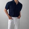 Fashionable Men's Versatile Summer Hollow Trend Brand Loose Solid Color Half-sleeved High-quality Knitted New T-shirt